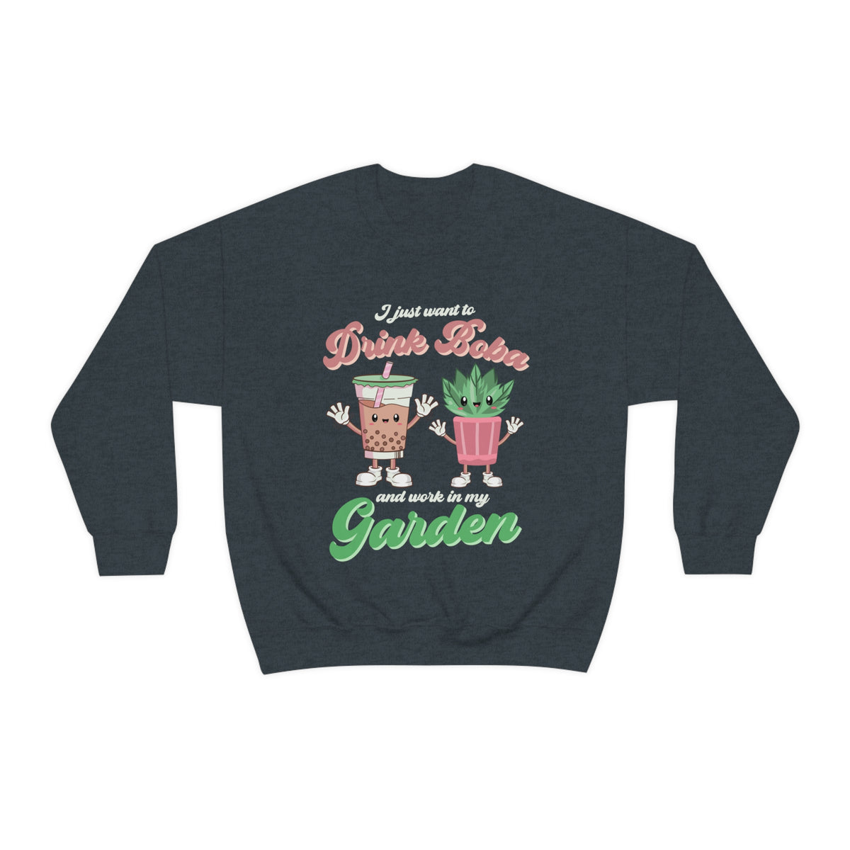 Bubble Tea Shirt | Boba Tea Retro Shirt | Plant Mom Shirt | Garden Gift | Unisex Crewneck Sweatshirt