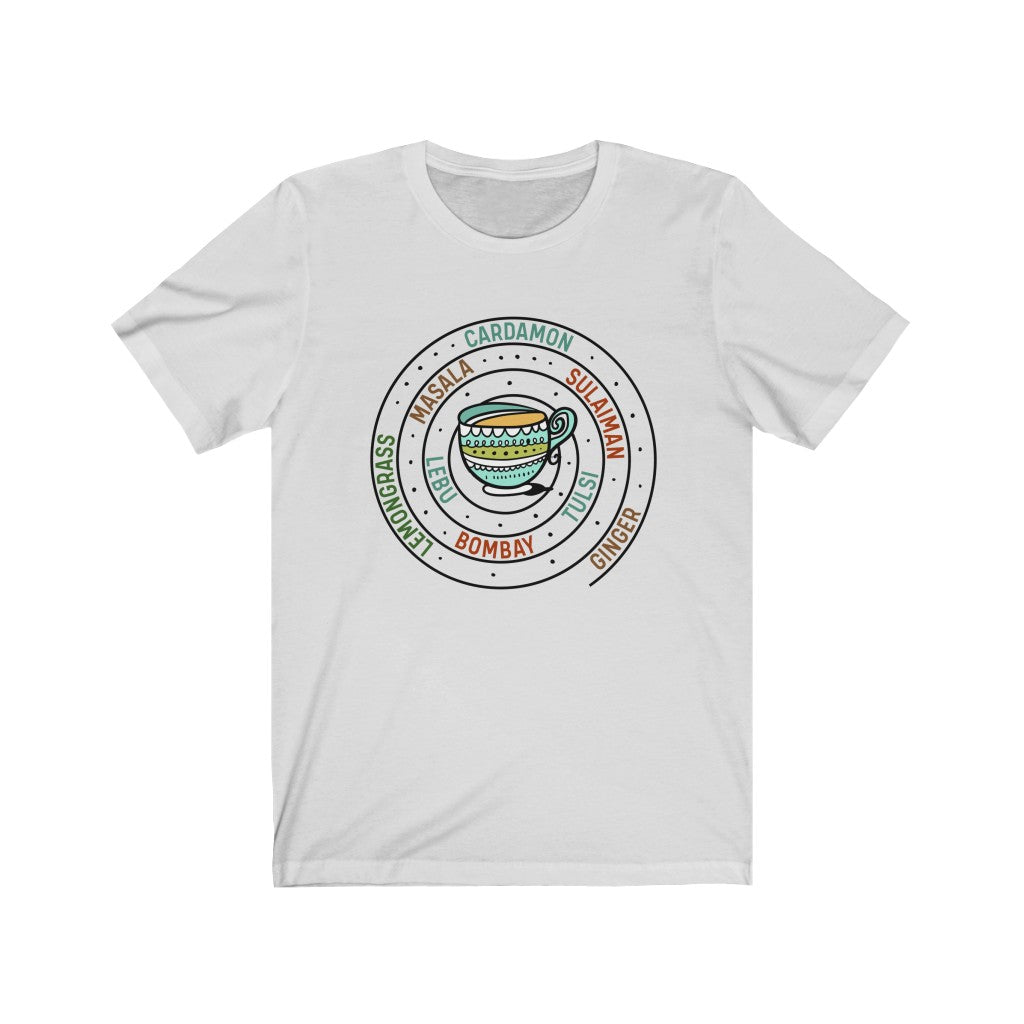 Chai Tea Types | Masala Chai Tea Shirt | Graphic Tees | Bella Canvas Unisex Jersey T-shirt