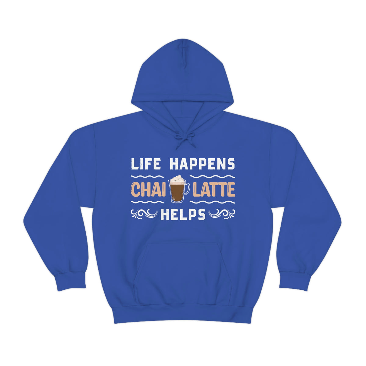 Life Happens Chai Latte Helps Tea Shirt | Starbucks Tea Lover Gift | Unisex Hooded Sweatshirt