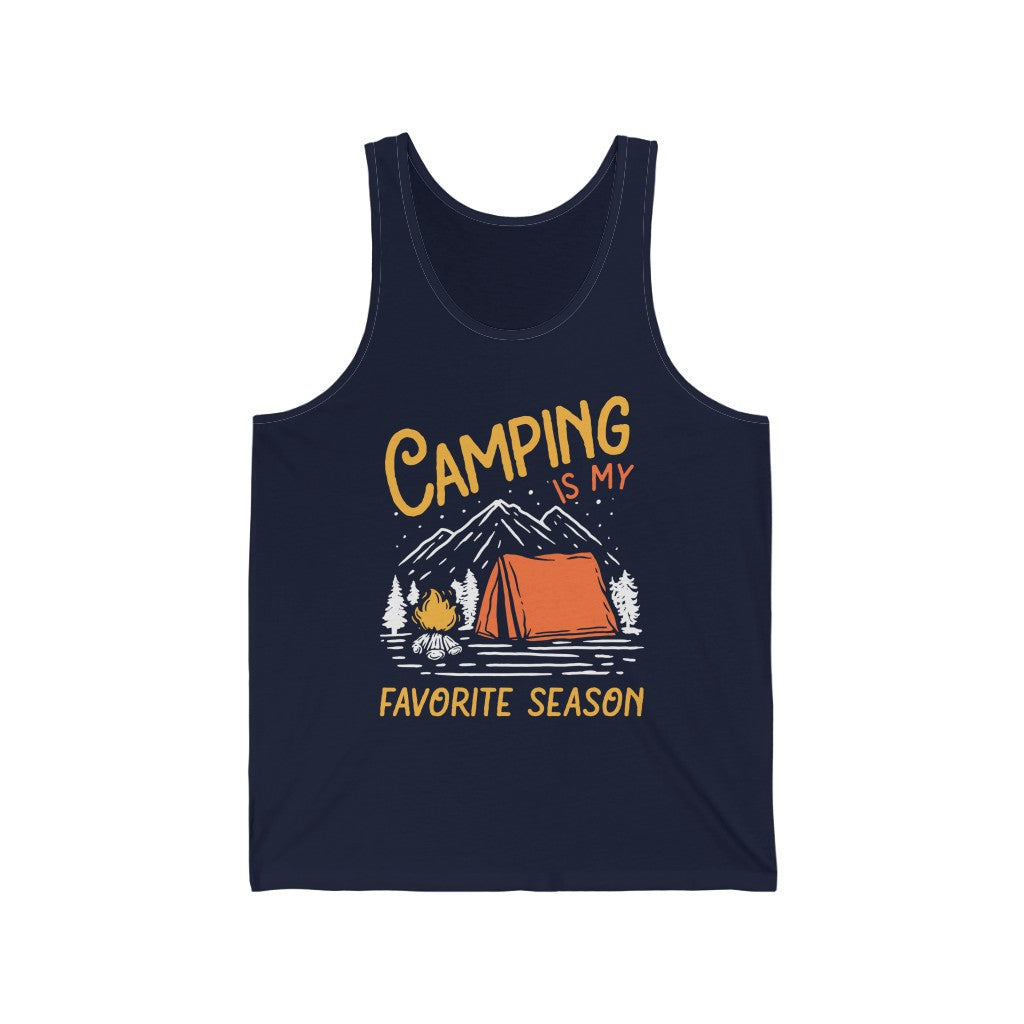 Camping Season Outdoor Adventure Shirt | Camping Gift | Unisex Jersey Tank Top
