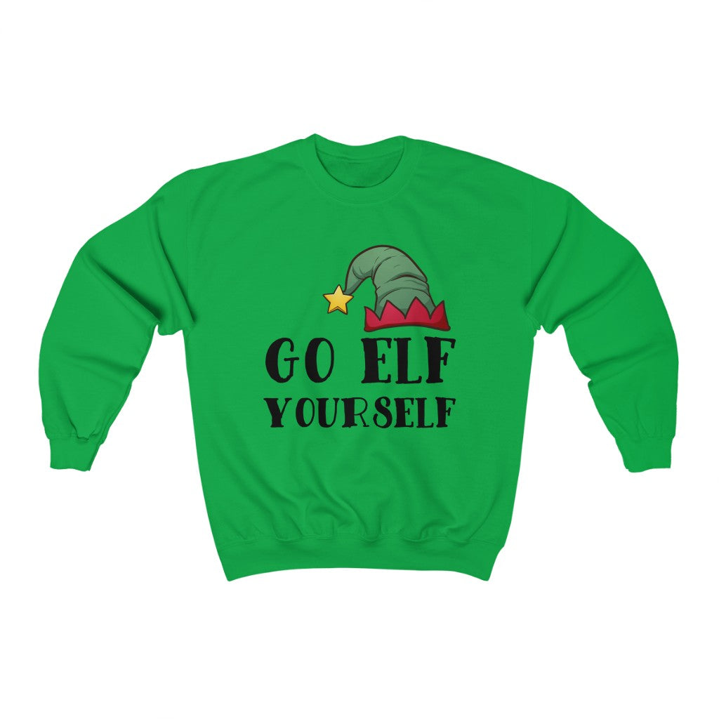 Elf Yourself Funny Christmas Shirt | Mature Christmas Gift | Unisex Crewneck Sweatshirt