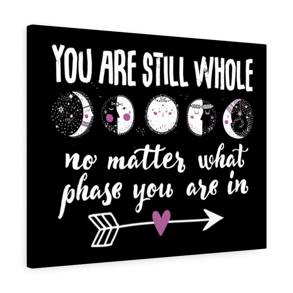 Still Whole Moon Phases Boho Art Wall Print | Teacher Gift Home Decor | Canvas Gallery Wraps