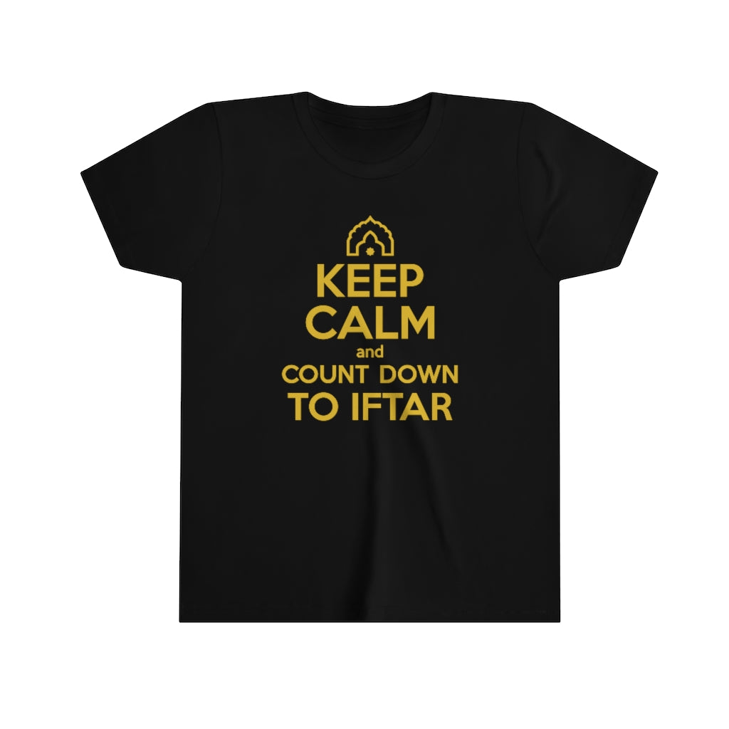 Keep Calm Iftar Muslim Gift Ramadan Shirt | Countdown to Iftar Gift | Youth Jersey T-shirt