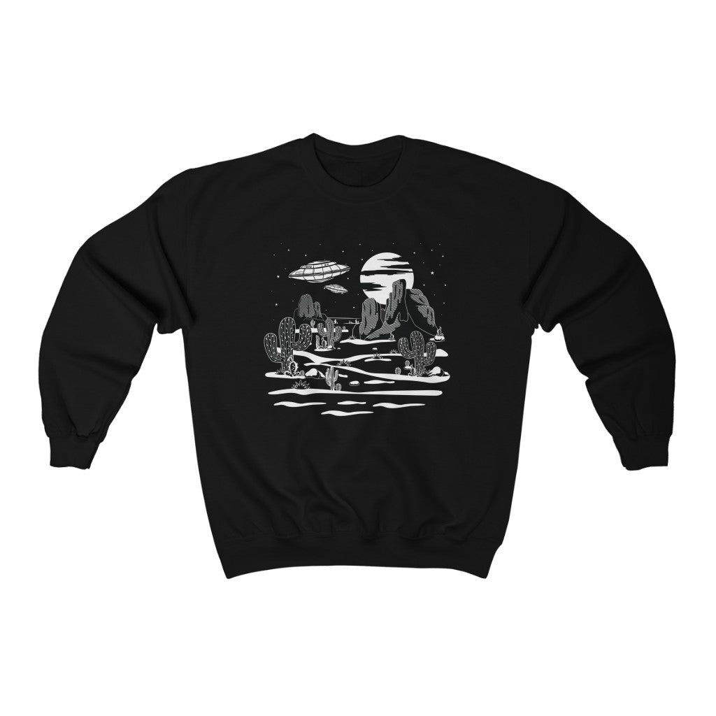 UFO Desert Camping Adventure Shirt | Great Outdoors Camping Gift | Unisex Crewneck Sweatshirt