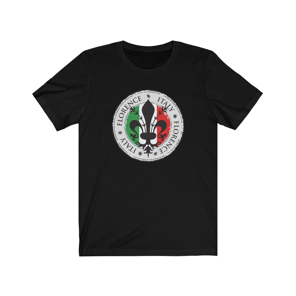 Florence Italy Fleur de Lis Shirt | Italian Flag Italy Travel Shirt | Unisex Jersey T-shirt