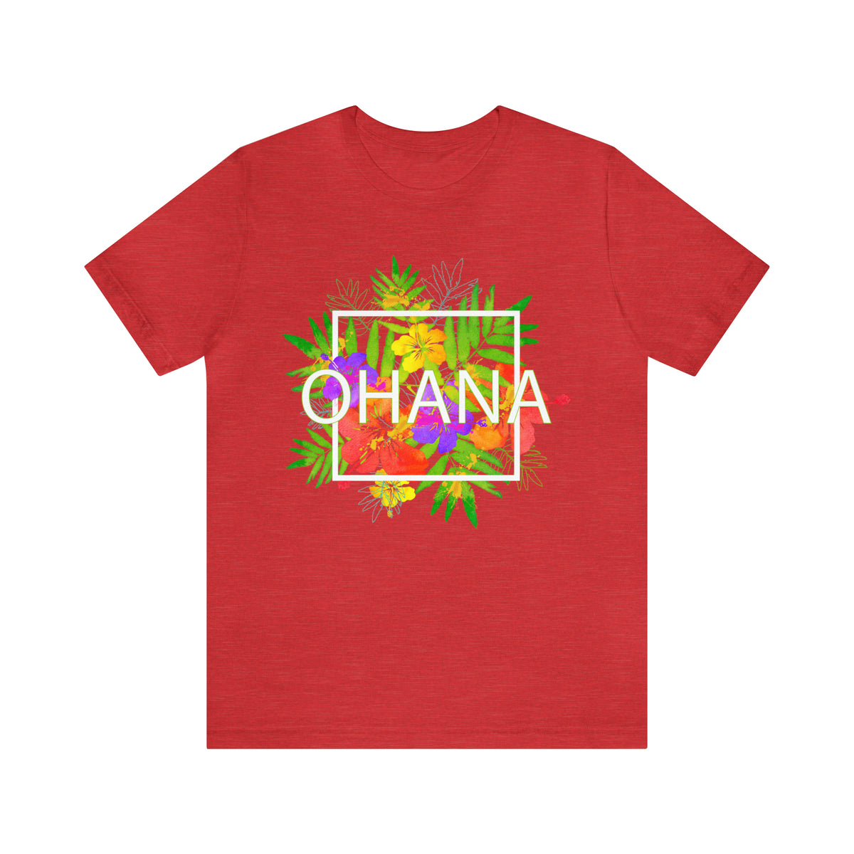 Ohana Means Family Beach Bum Tropical Shirt | Hawaii Life Shirt | Graphic Tees | Unisex Jersey T-shirt