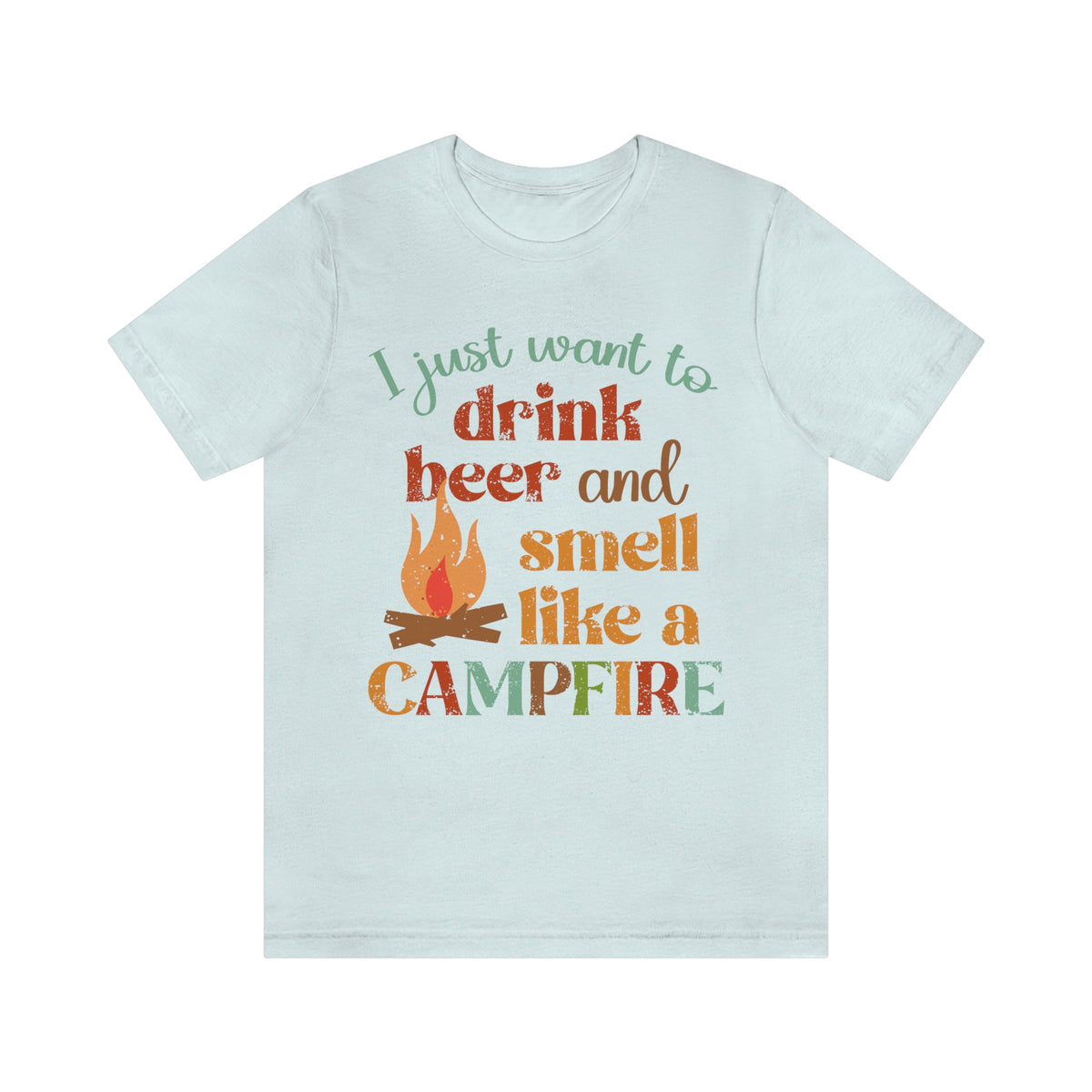 Smell Like a Campfire Beer Shirt | Camping Shirt | Camping Gifts | Unisex Jersey T-shirt