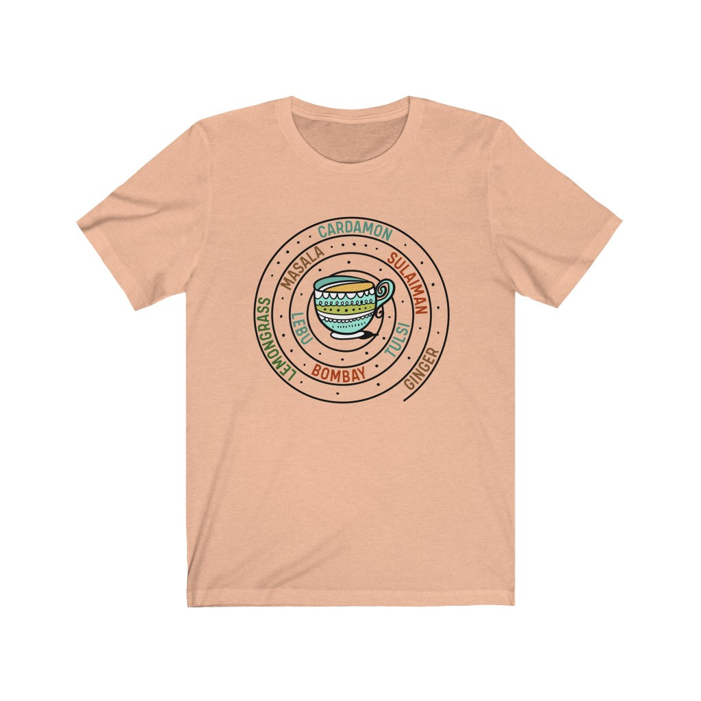 Chai Tea Types | Masala Chai Tea Shirt | Graphic Tees | Bella Canvas Unisex Jersey T-shirt