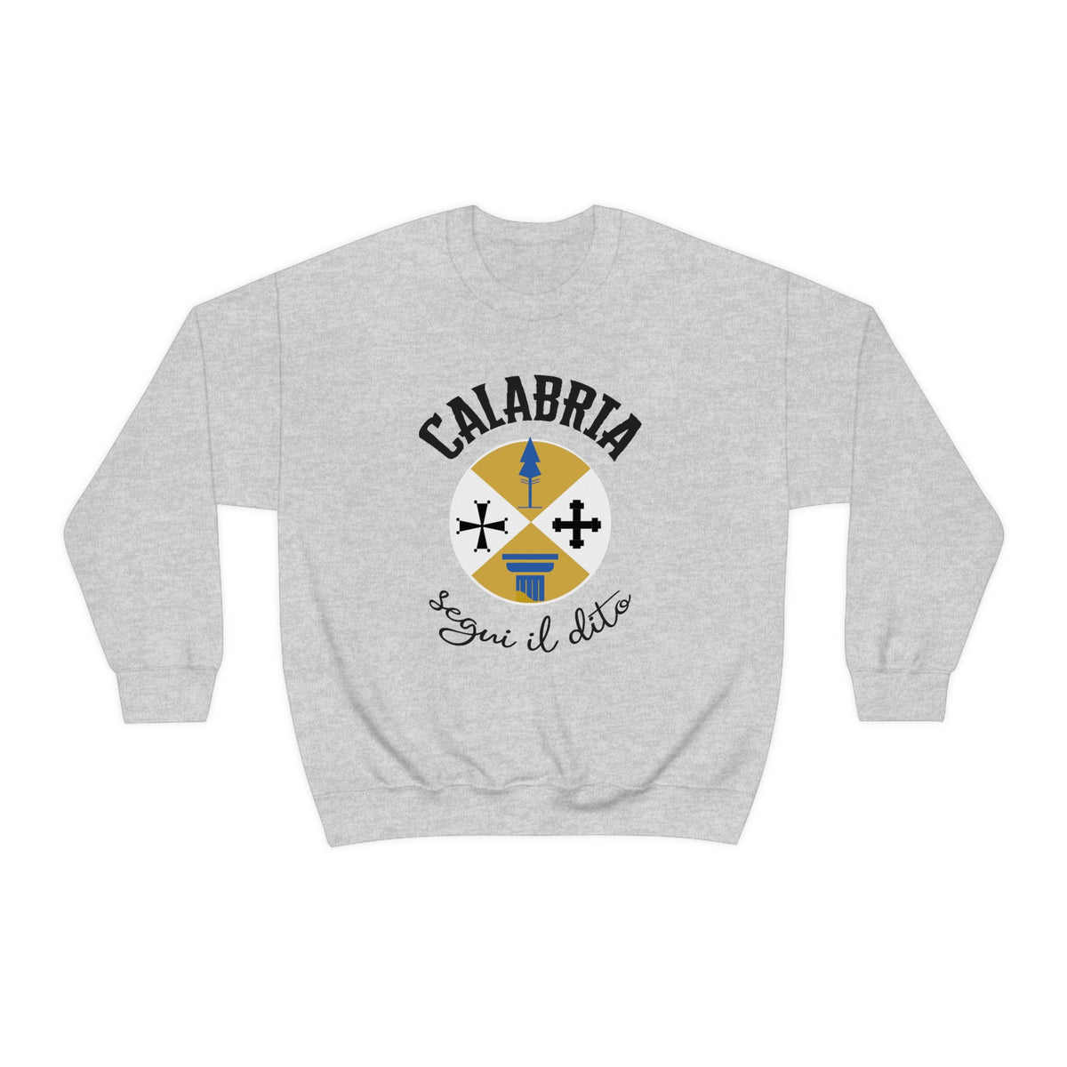 Calabria Italy Coat of Arms Travel Shirt | Italian World Travel Gift | | Unisex Crewneck Sweatshirt