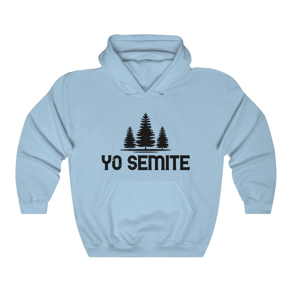 Yo Semite Yosemite Funny Jewish Shirt | Yosemite Camping Gift | Unisex Hooded Sweatshirt