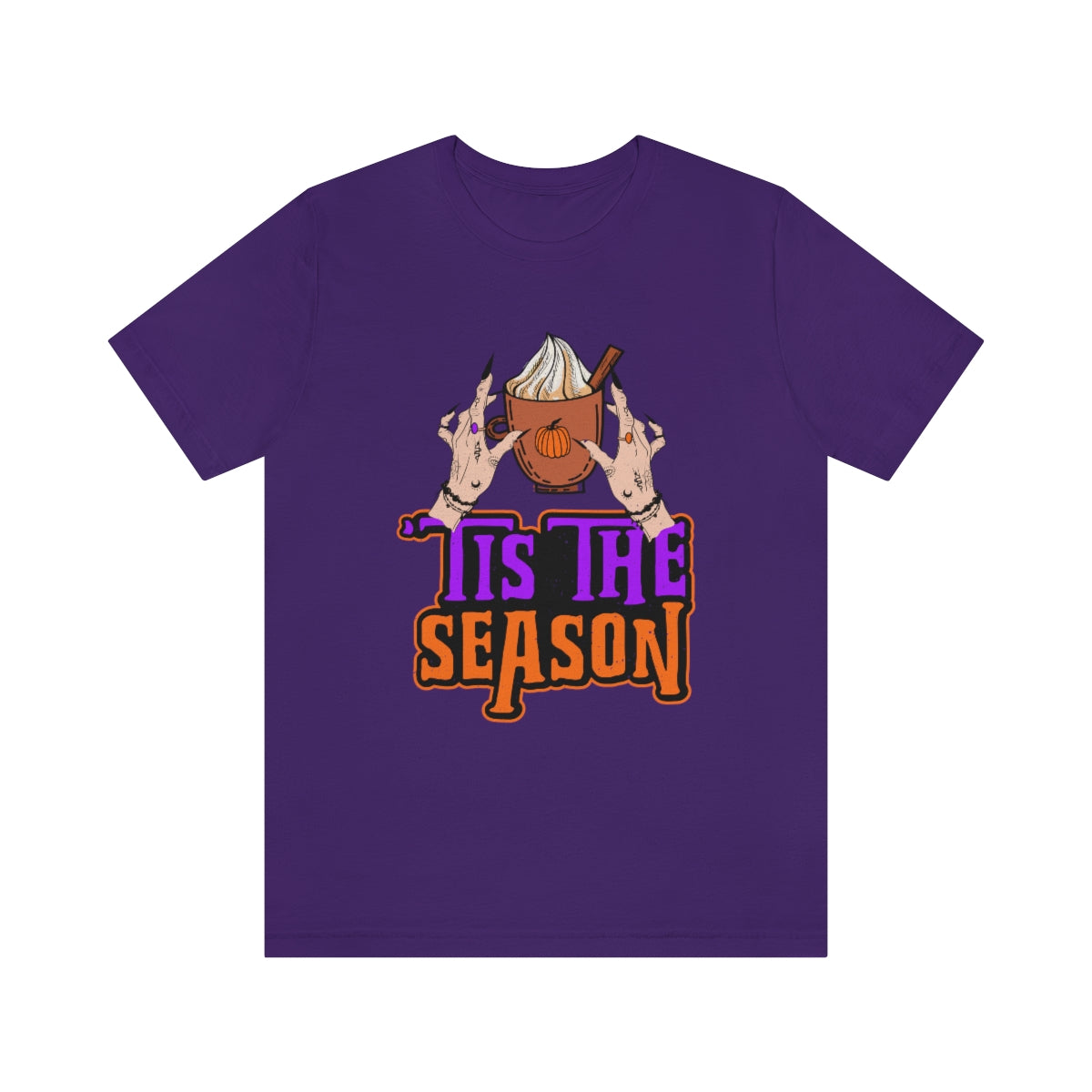 Tis the Season Pumpkin Spice Witch Shirt | Halloween Shirt | Coffee Shirt | Unisex Jersey T-shirt
