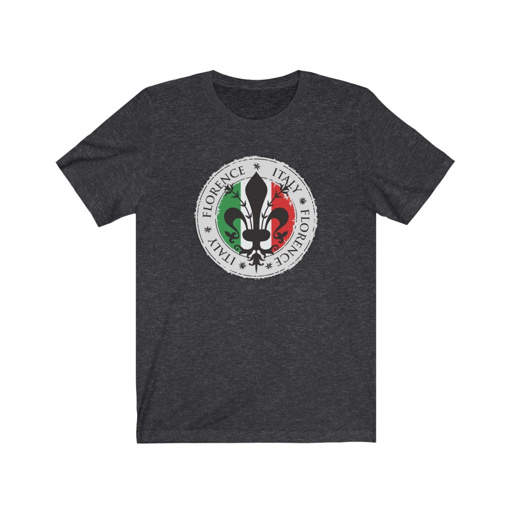 Florence Italy Fleur de Lis Shirt | Italian Flag Italy Travel Shirt | Unisex Jersey T-shirt