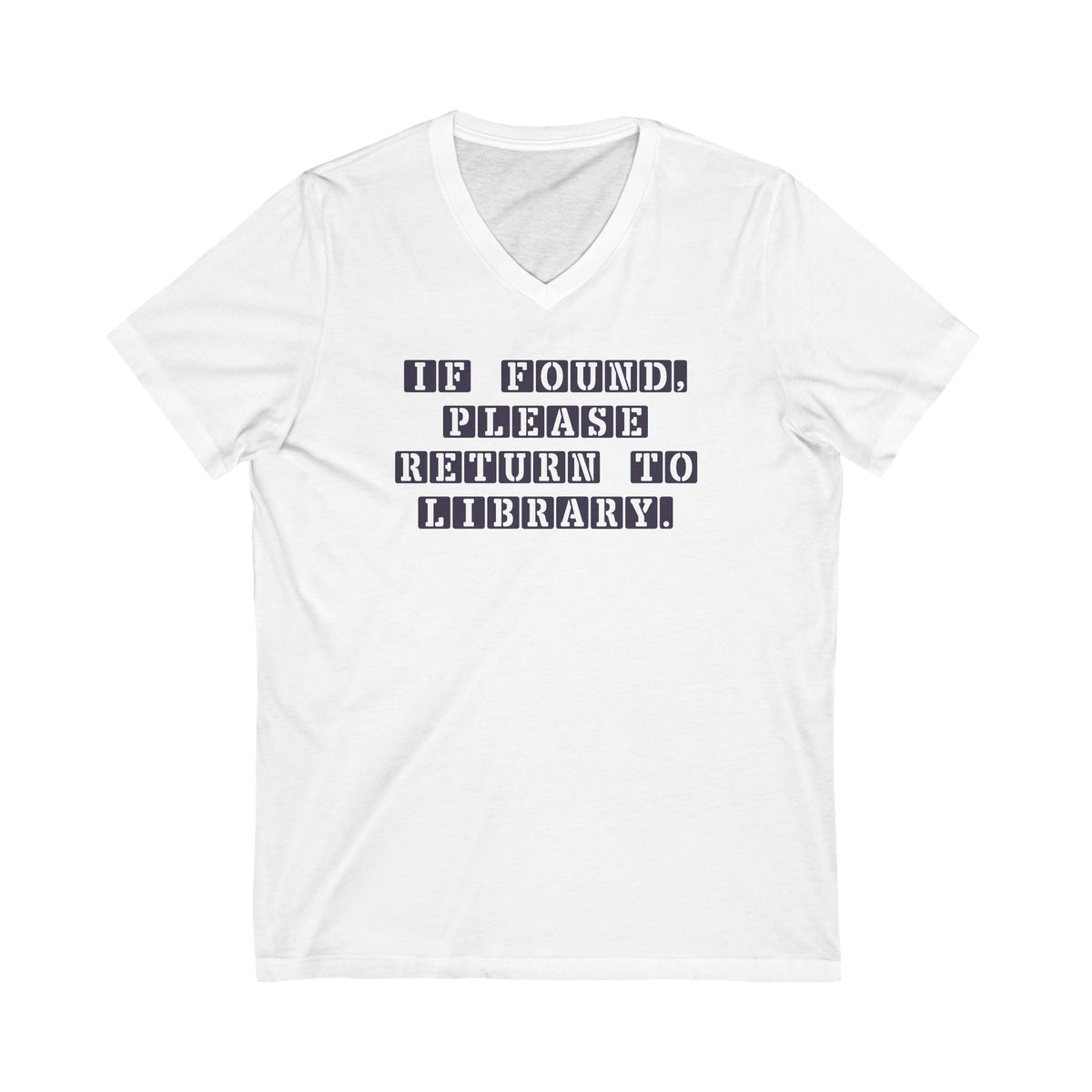 Return To Library Shirt | Book Lover Shirt | Librarian Shirt | Reading Shirt | Unisex Jersey V-neck T-shirt