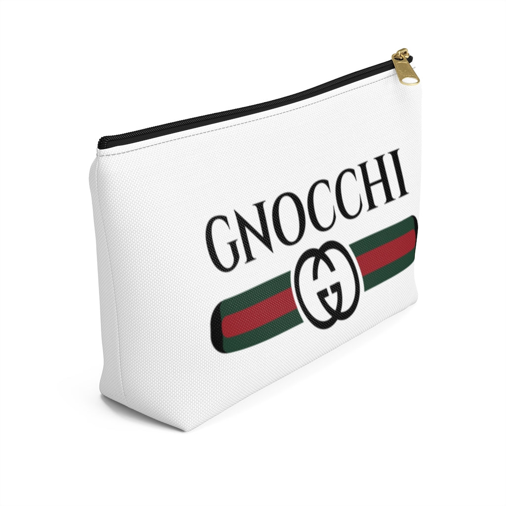 Gnocchi Pasta Designer Style Funny Makeup Cosmetic Bag | Italy World Travel Gifts | Accessory Pouch with T-Bottom