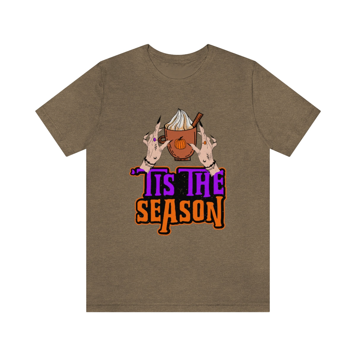 Tis the Season Pumpkin Spice Witch Shirt | Halloween Shirt | Coffee Shirt | Unisex Jersey T-shirt