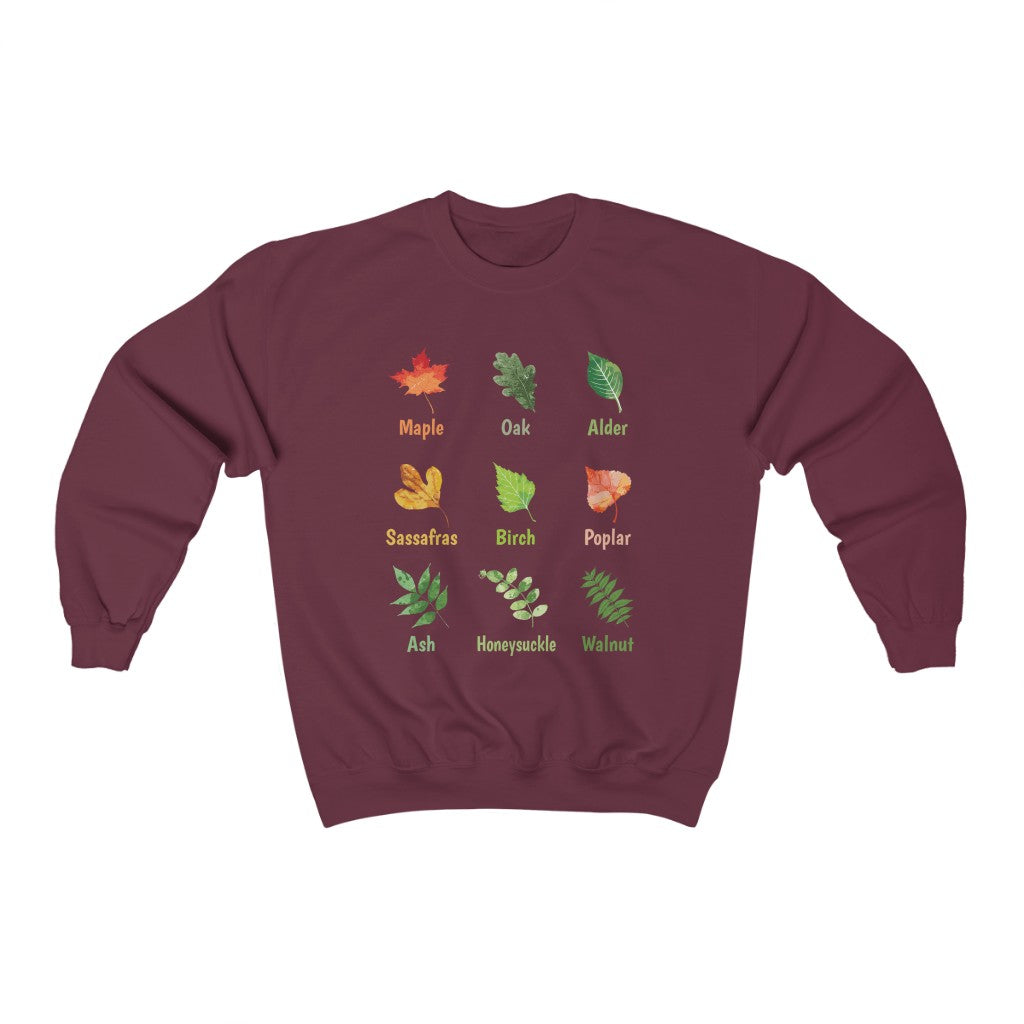 Oak Leaf Fall Leaves T-shirt | Autumn Garden Teacher Gifts | Unisex Crewneck Sweatshirt