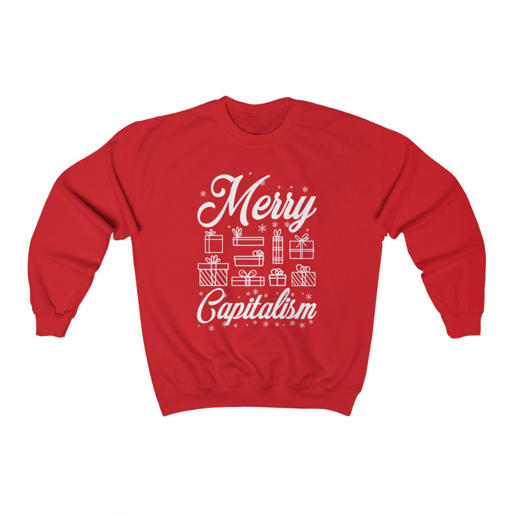Merry Capitalism Funny Christmas Shirt | Anti Christmas Gift | Unisex Crewneck Sweatshirt