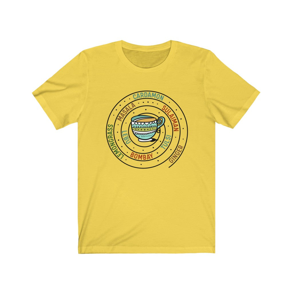 Chai Tea Types | Masala Chai Tea Shirt | Graphic Tees | Bella Canvas Unisex Jersey T-shirt