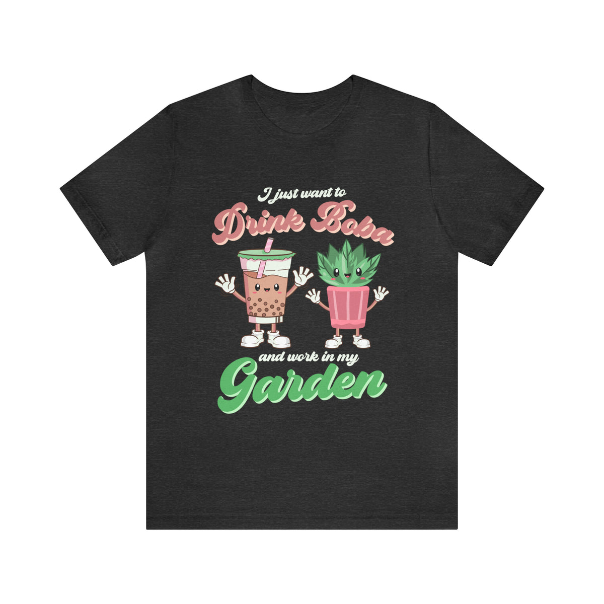 Bubble Tea Shirt | Boba Tea Retro Shirt | Plant Mom Shirt | Garden Gift | Unisex Jersey T-shirt