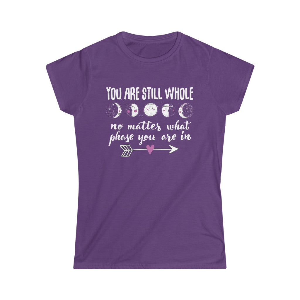 Still Whole Moon Phases Aesthetic Shirt | School Counselor Teacher Gift | Women's Slim-fit Soft Style Tee