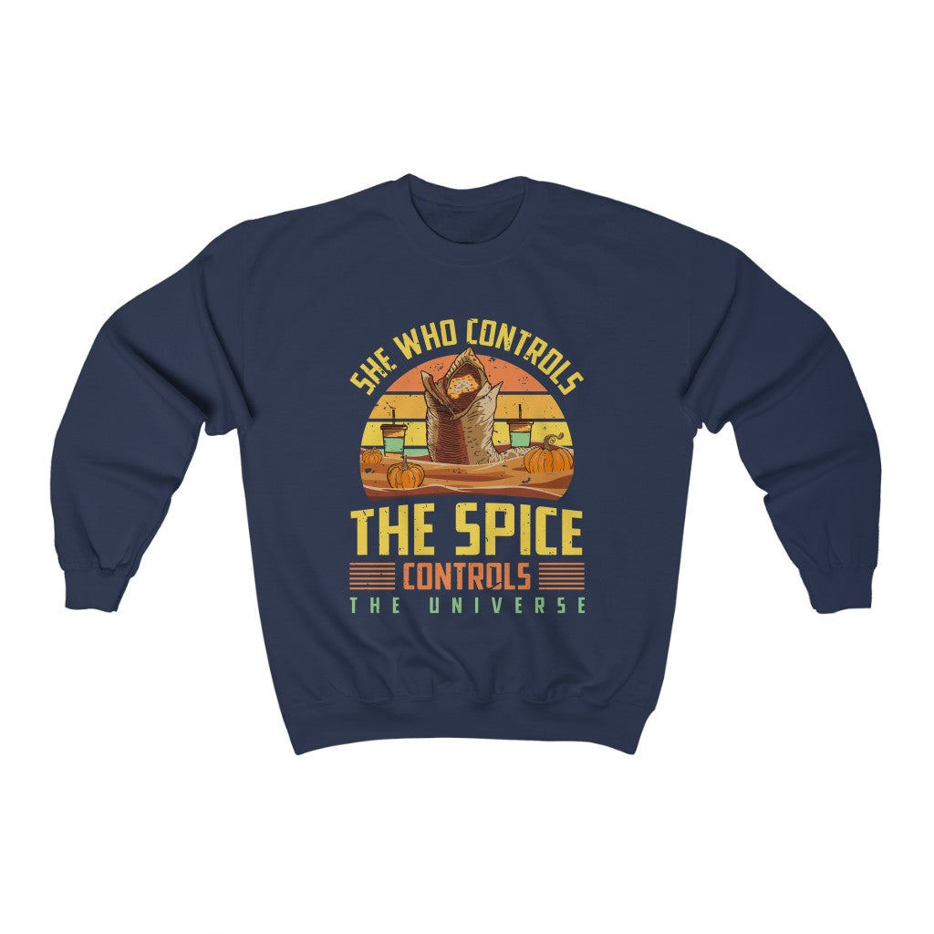 Dune Pumpkin Spice Funny Fall Shirt | Sci Fi Dune Gift | Gift For Her | Unisex Crewneck Sweatshirt