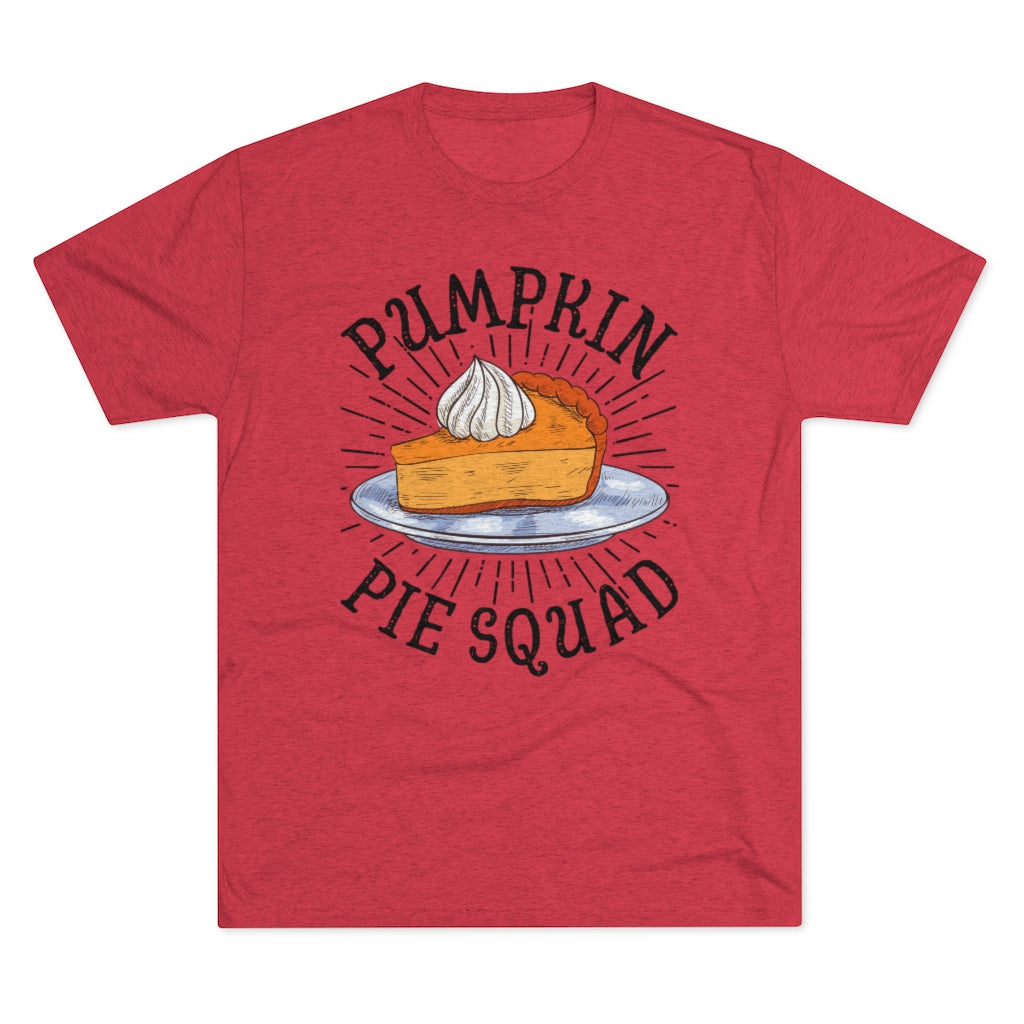Pumpkin Pie Squad Goals Funny Fall Shirt | Thanksgiving Holiday Shirt | Men's Tri-blend T-shirt