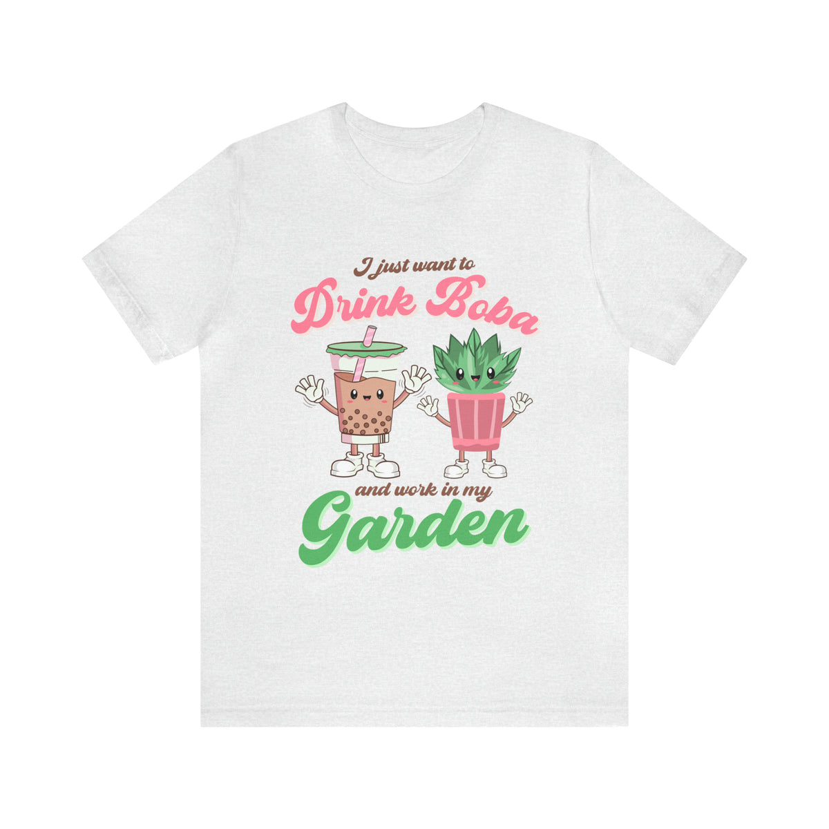 Bubble Tea Shirt | Boba Tea Retro Shirt | Plant Mom Shirt | Garden Gift | Unisex Jersey T-shirt