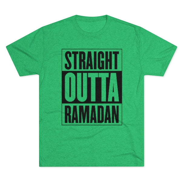 Straight OUtta Ramadan Shirt | Muslim Gift | Men's  Tri-blend T-shirt
