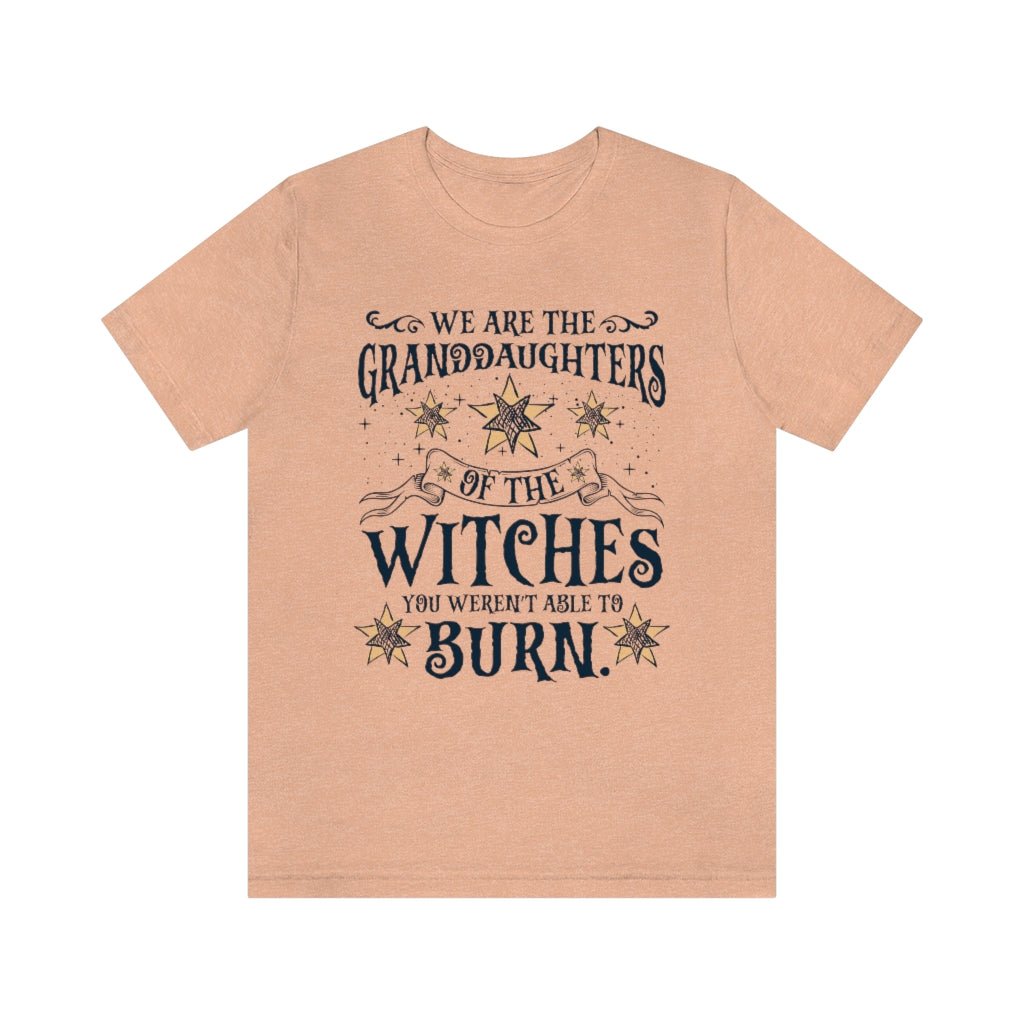 Granddaughters Girl Power Witch Shirt | Halloween Wiccan Gift | Unisex Jersey T-shirt