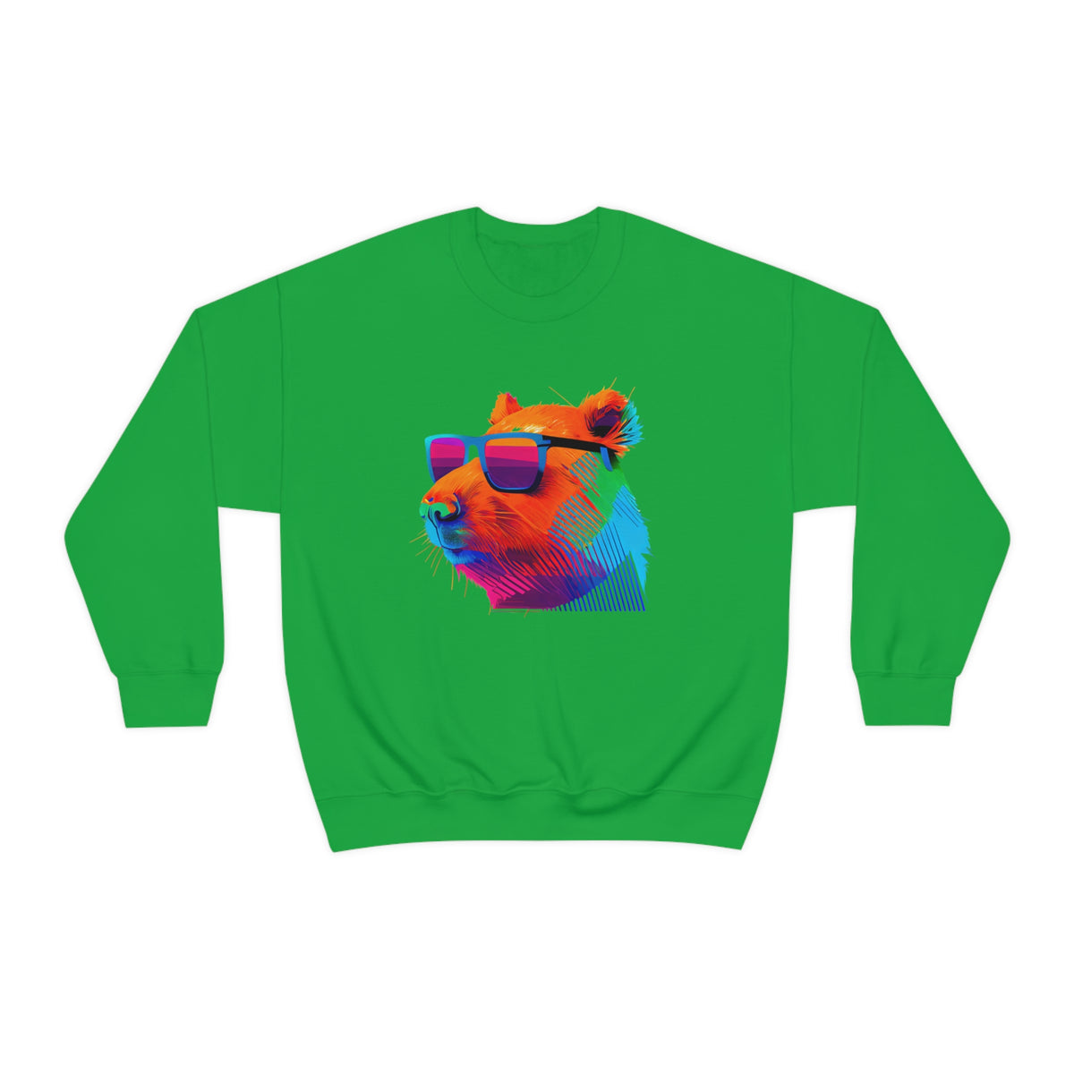 Cool Sunglasses Capybara Shirt | Capybara Lover Gift | Capybara Art Sweatshirt | Retro Capybara Shirt| Unisex Crewneck Sweatshirt