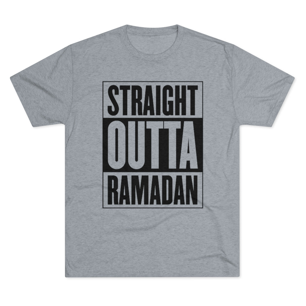 Straight OUtta Ramadan Shirt | Muslim Gift | Men's  Tri-blend T-shirt
