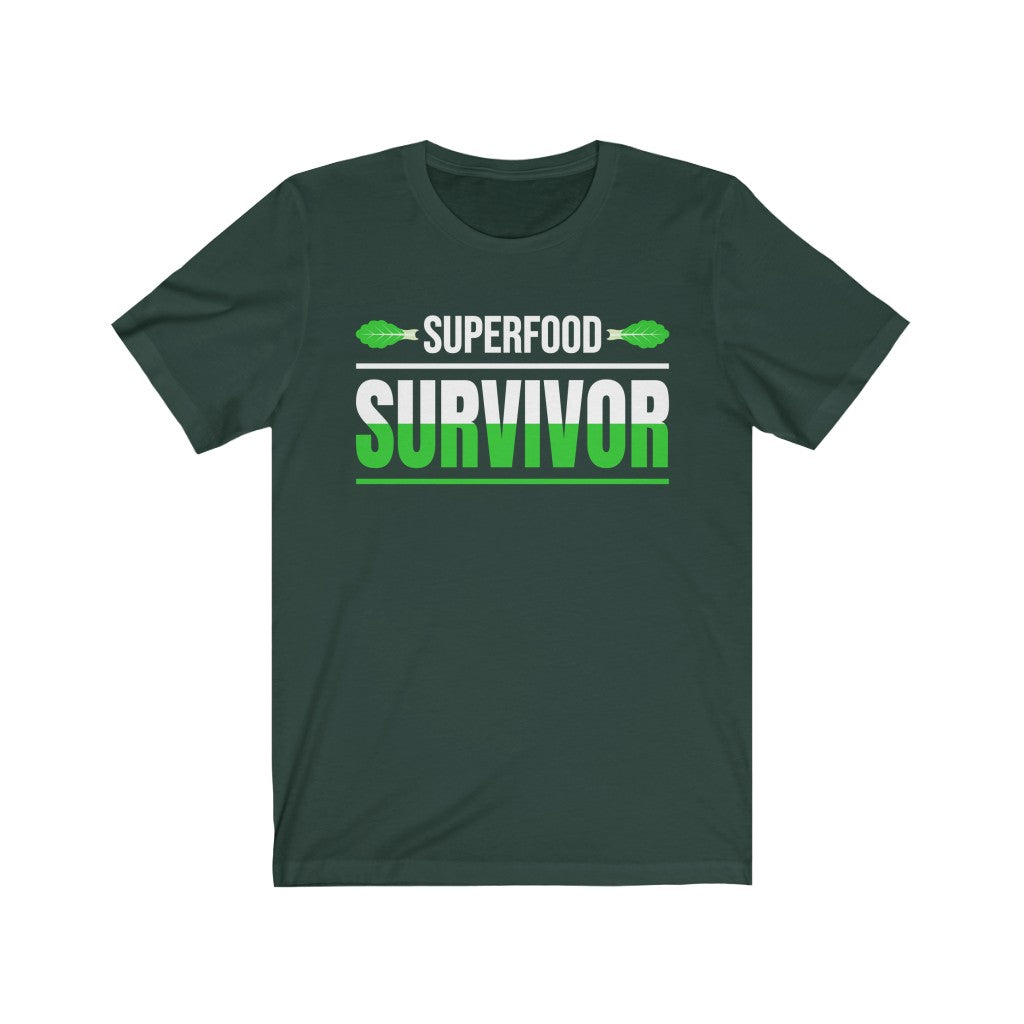Superfood Survivor Snarky Anti Diet Shirt | Bella Canvas Unisex Jersey T-shirt