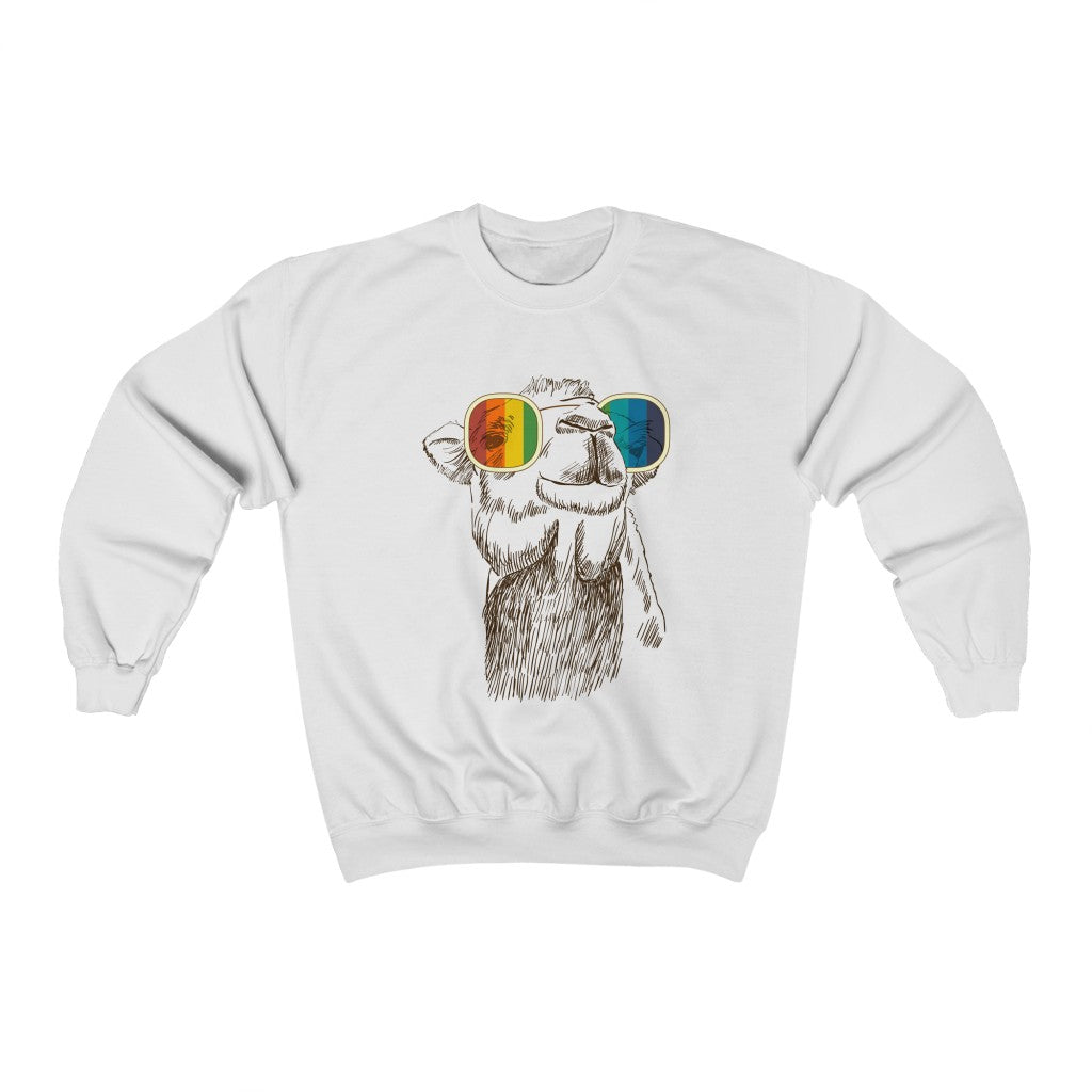 Camel Retro Rainbow Funny Aesthetic Shirt | Joe Cool Gifts | Unisex Crewneck Sweatshirt