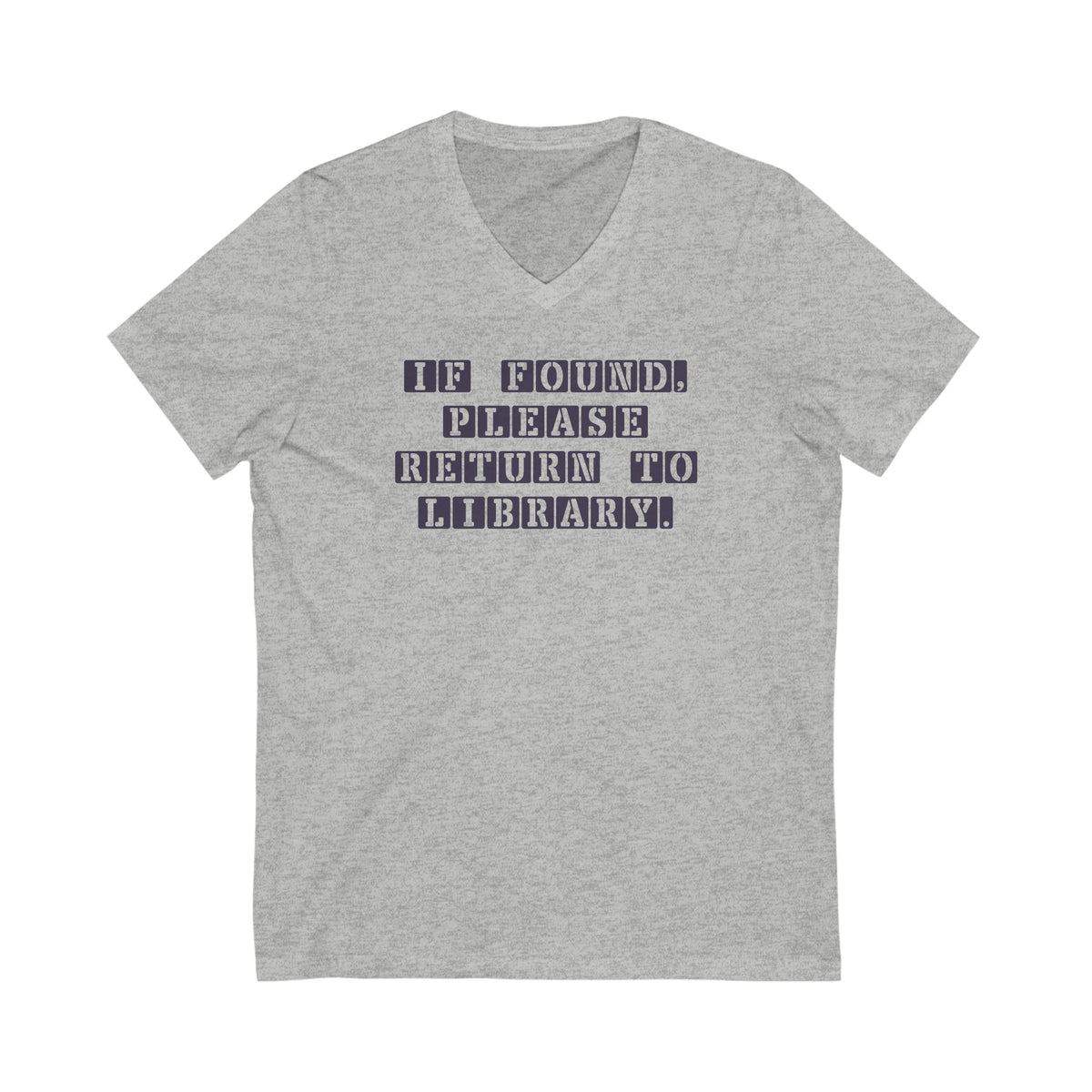 Return To Library Shirt | Book Lover Shirt | Librarian Shirt | Reading Shirt | Unisex Jersey V-neck T-shirt