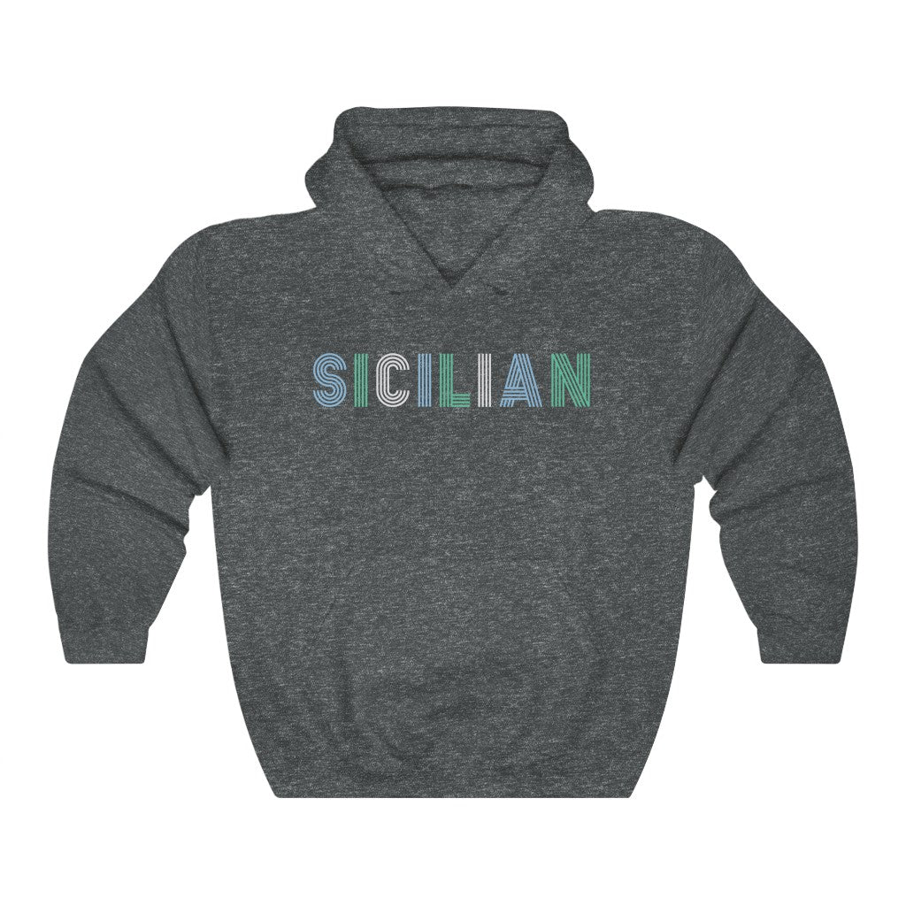 Sicilian Italian Heritage Shirt | Sicily World Travel Gift | Unisex Hooded Sweatshirt