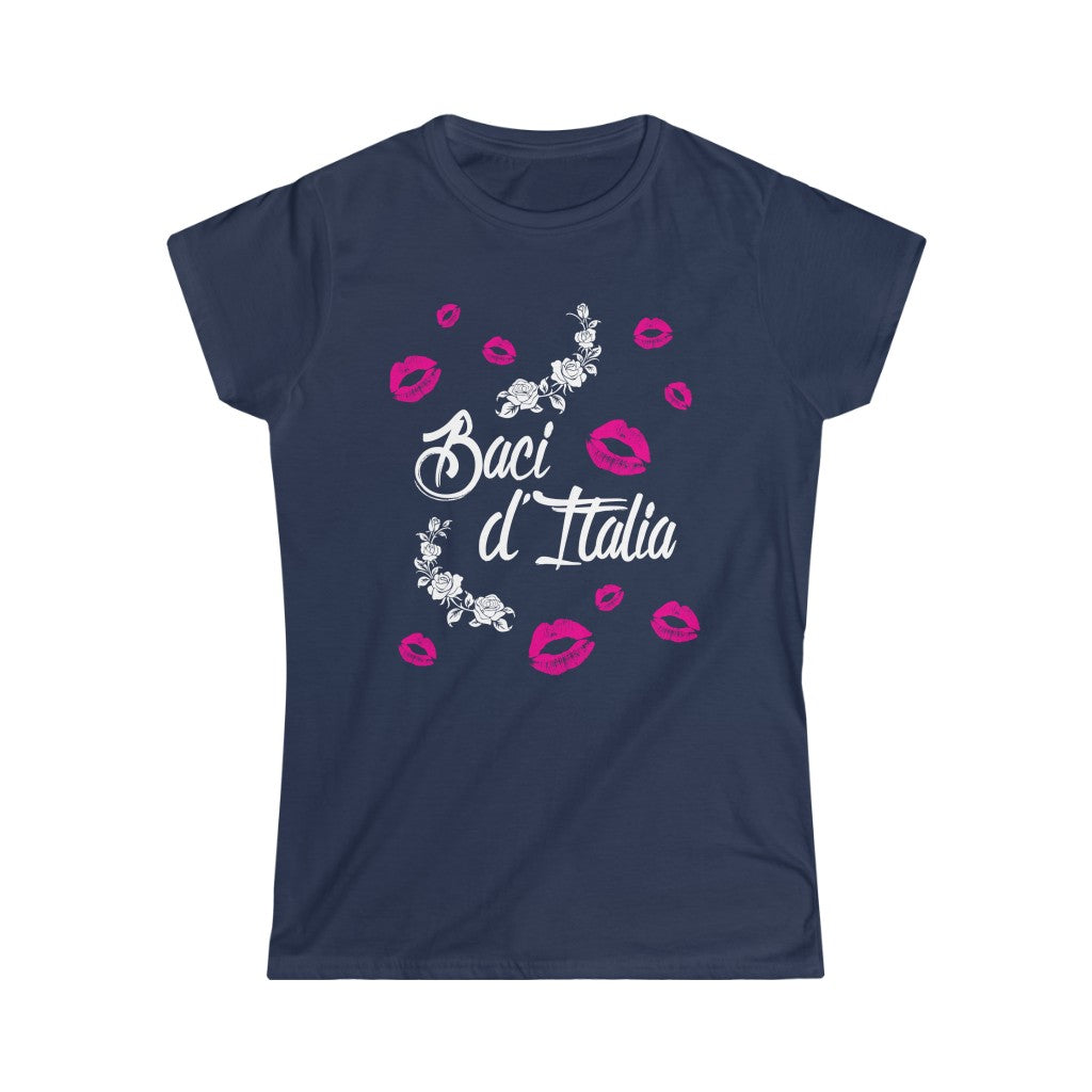 Kisses of Italy Travel Lover T-shirt | Italian Gift  | Women's Slim-fit Soft Style Tee