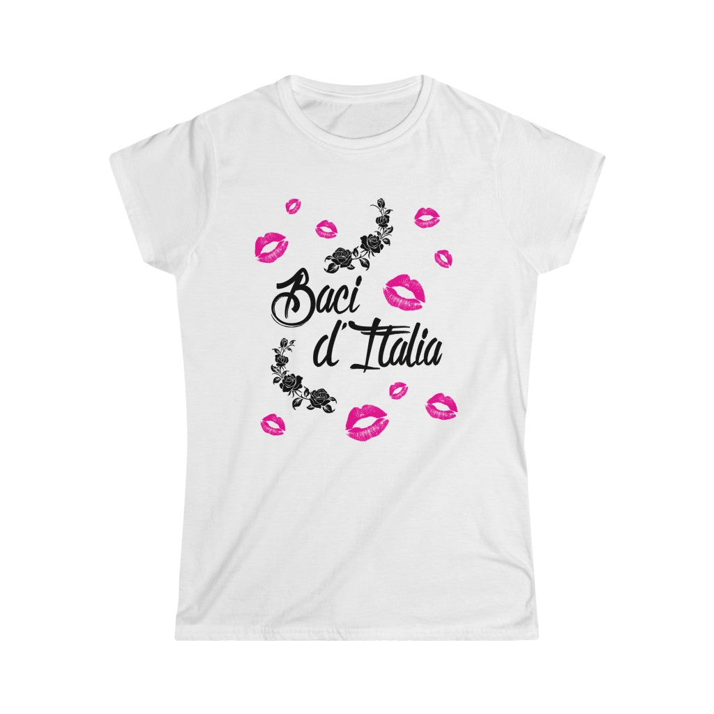 Kisses of Italy Travel Lover T-shirt | Italian Gift  | Women's Slim-fit Soft Style Tee