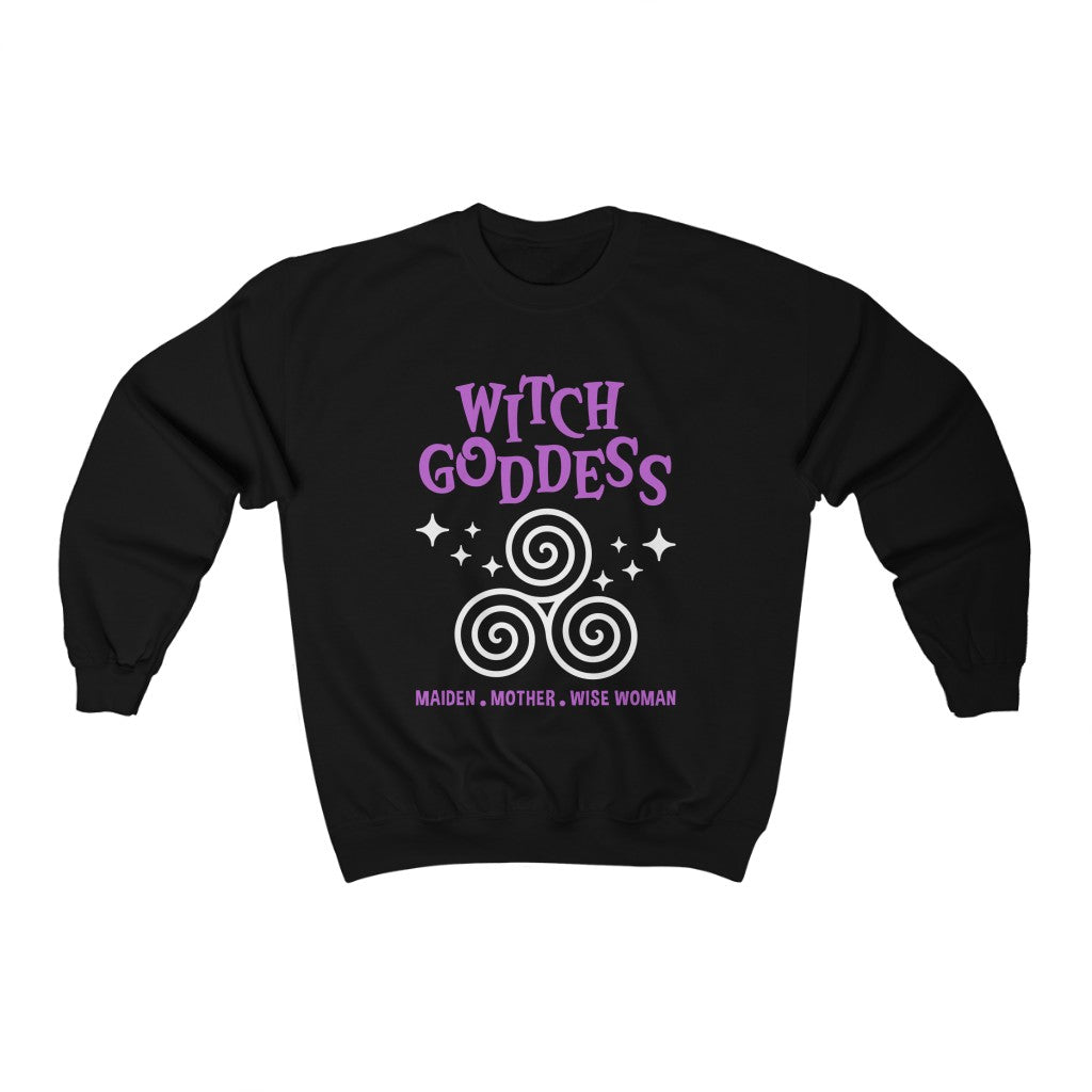 Witch Goddess Halloween Shirt | Unisex Crewneck Sweatshirt
