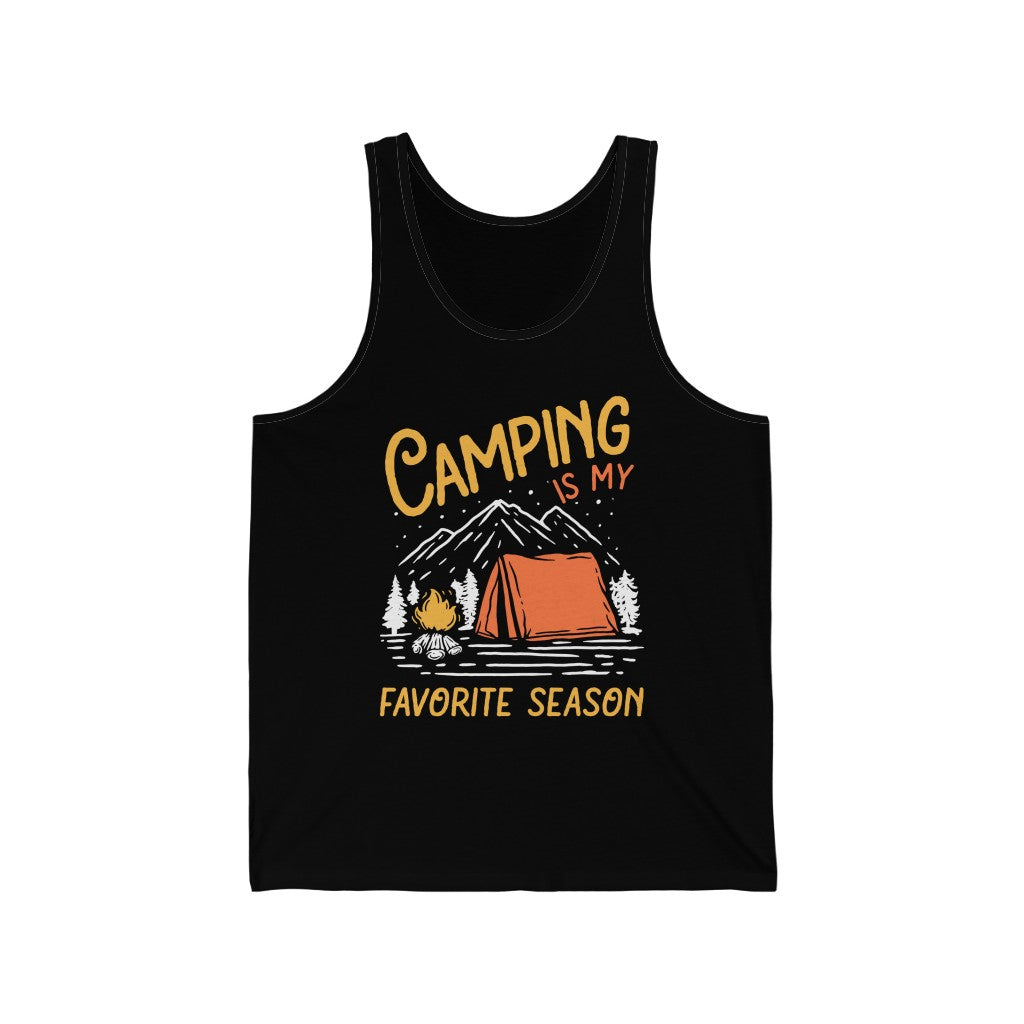 Camping Season Outdoor Adventure Shirt | Camping Gift | Unisex Jersey Tank Top