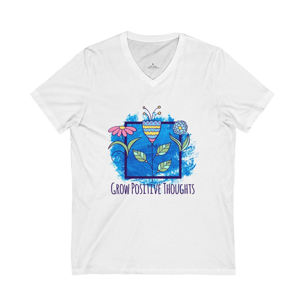 Positive Thoughts School Psychologist Shirt | Mindfulness Psychology Gift | Unisex Jersey V-neck T-shirt