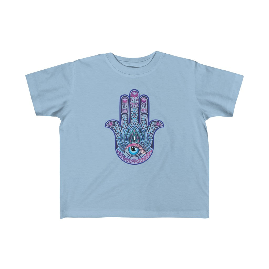 Hand of Fatima Evil Eye Muslim Hamsa Shirt | Protection Amulet Gift | Toddler Fine Jersey Tee