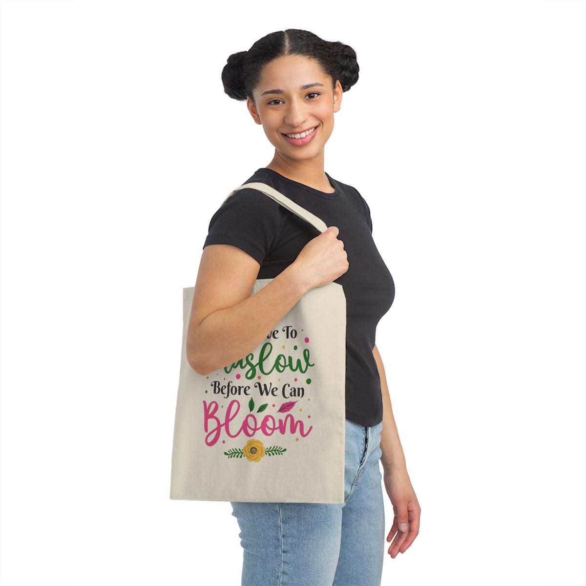 Maslow Before Bloom School Counselor Tote | School Psychology Gift | Canvas Tote Bag