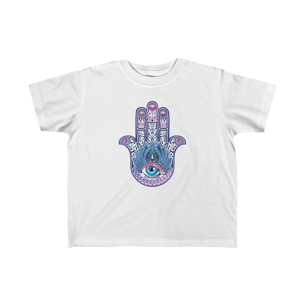 Hand of Fatima Evil Eye Muslim Hamsa Shirt | Protection Amulet Gift | Toddler Fine Jersey Tee