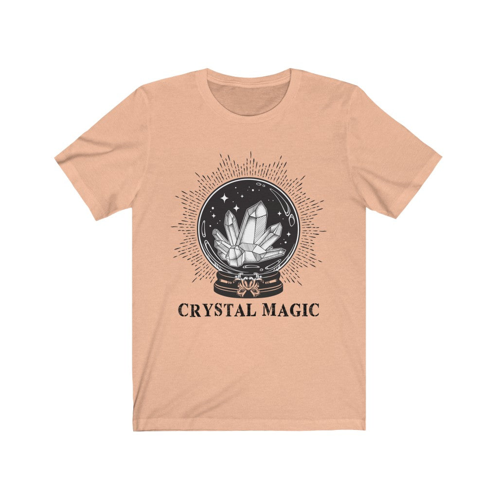 Crystal Magic Chakra Healing Crystals Shirt | Fortune Teller Crystal Ball Shirt | Unisex Jersey T-shirt