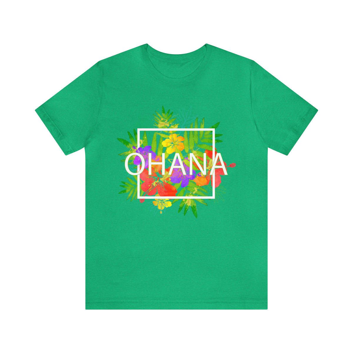Ohana Means Family Beach Bum Tropical Shirt | Hawaii Life Shirt | Graphic Tees | Unisex Jersey T-shirt