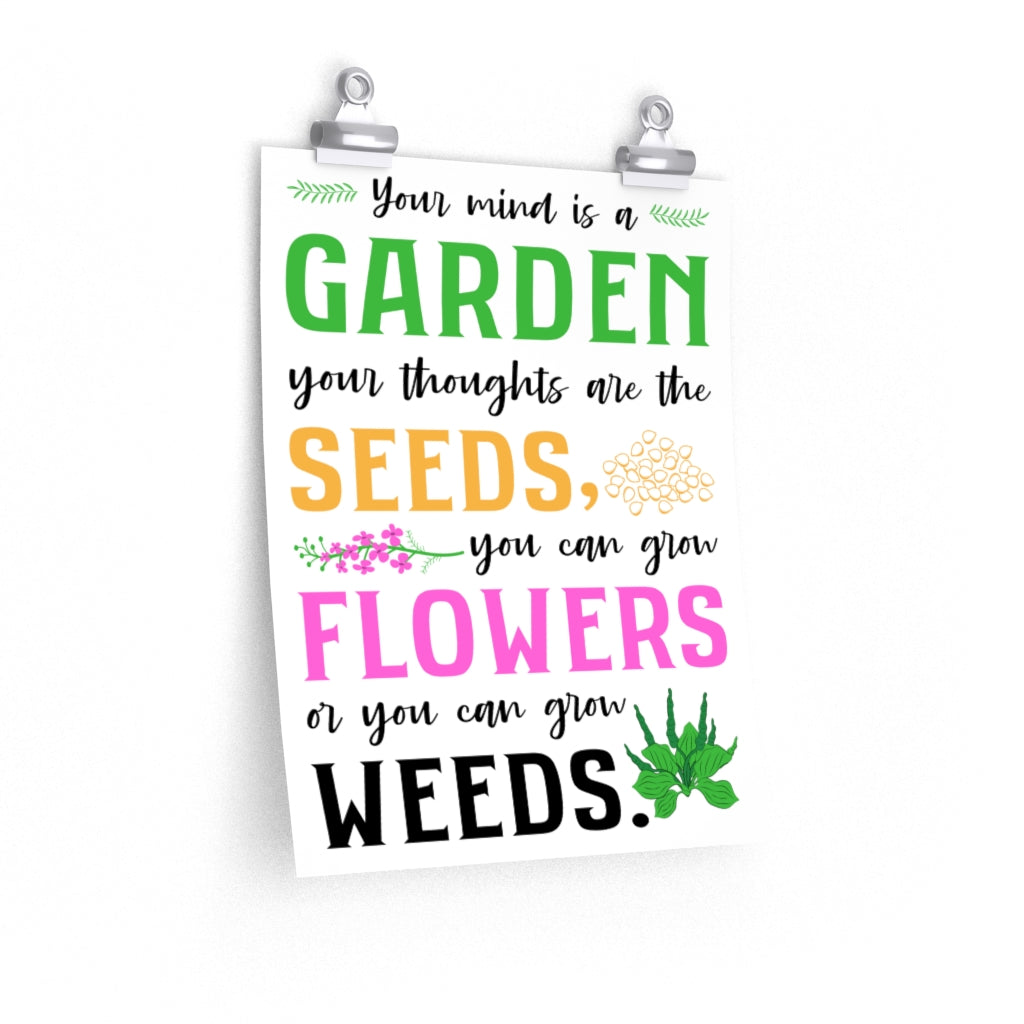 Garden Mindfulness School Psychologist Wall Art | Mindfulness Gift | Premium Matte Art Print