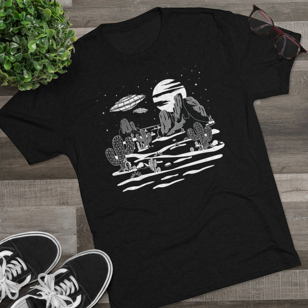 UFO Desert Camping Adventure Shirt | Great Outdoors Camping Gift | Men's  Tri-blend T-shirt