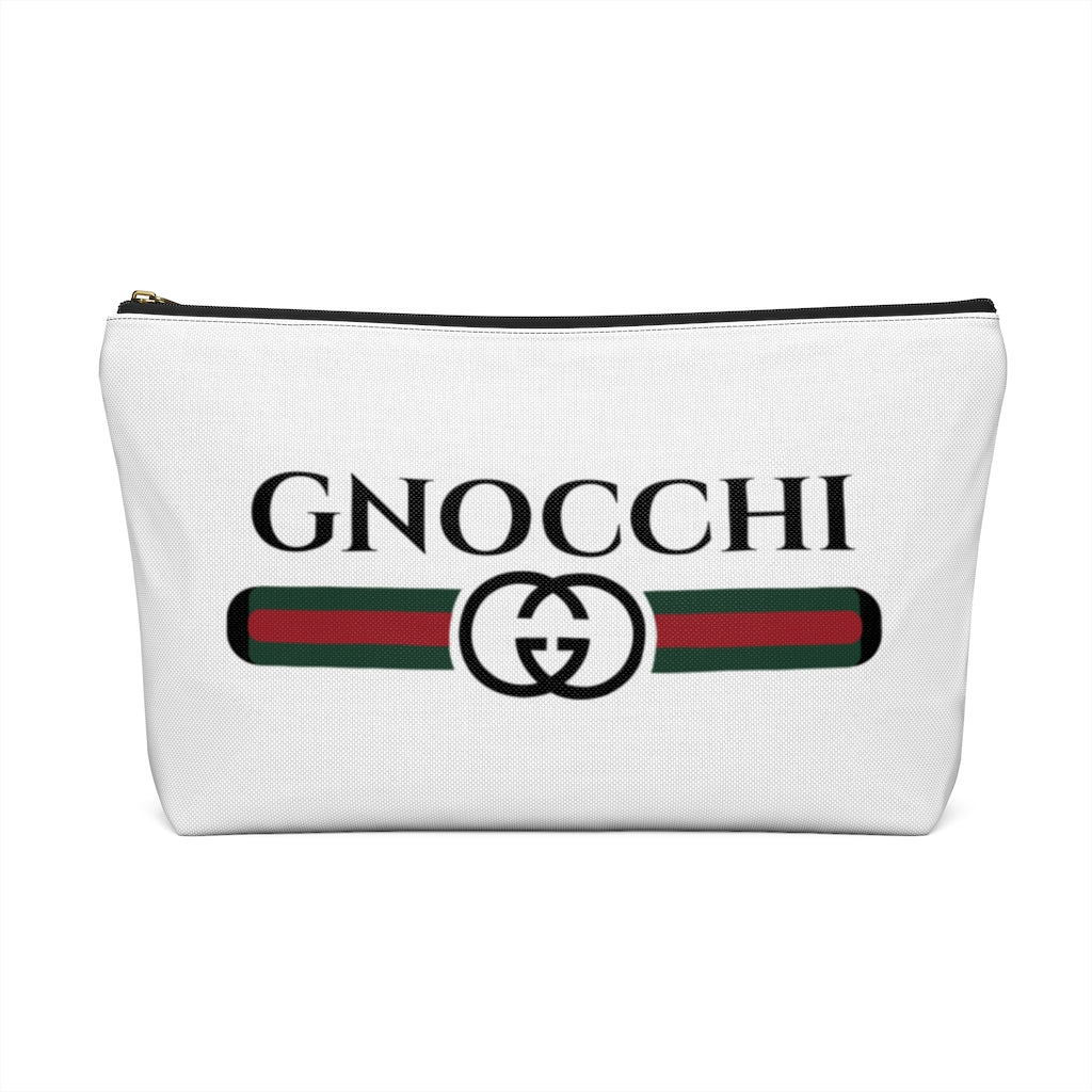 Gnocchi Pasta Designer Style Funny Makeup Cosmetic Bag | Italy World Travel Gifts | Accessory Pouch with T-Bottom