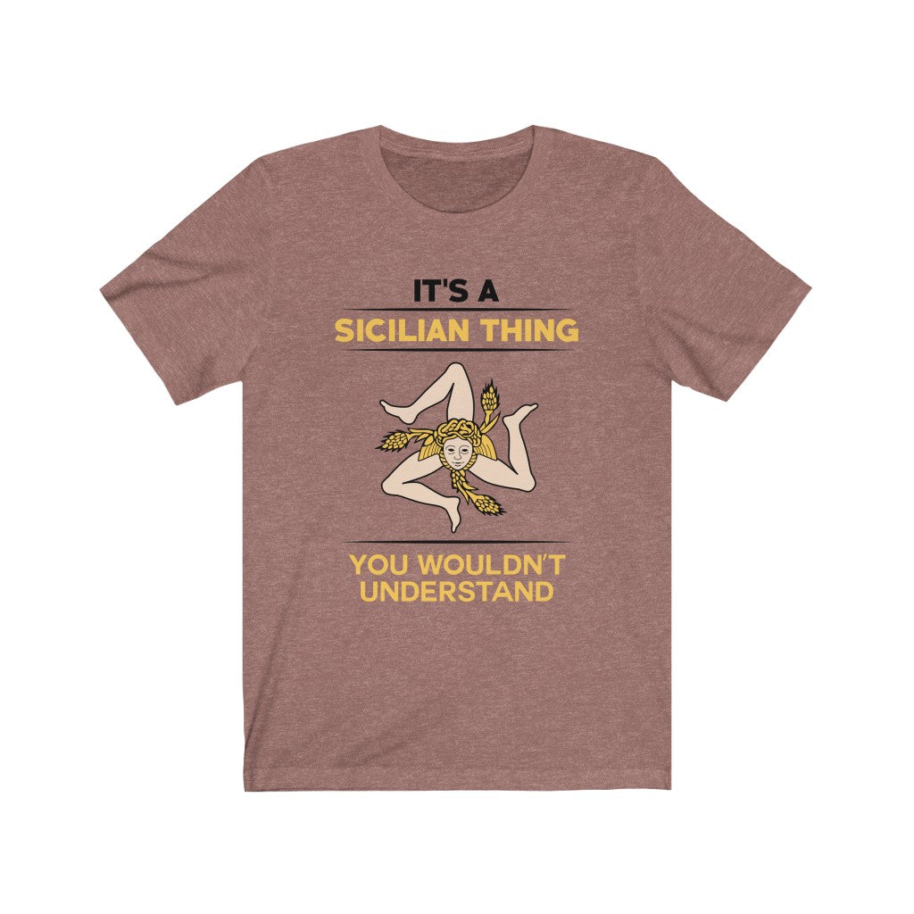 Sicily Italy Coat of Arms Shirt | Sicilian World Travel Gift | Bella Canvas Unisex Jersey T-shirt