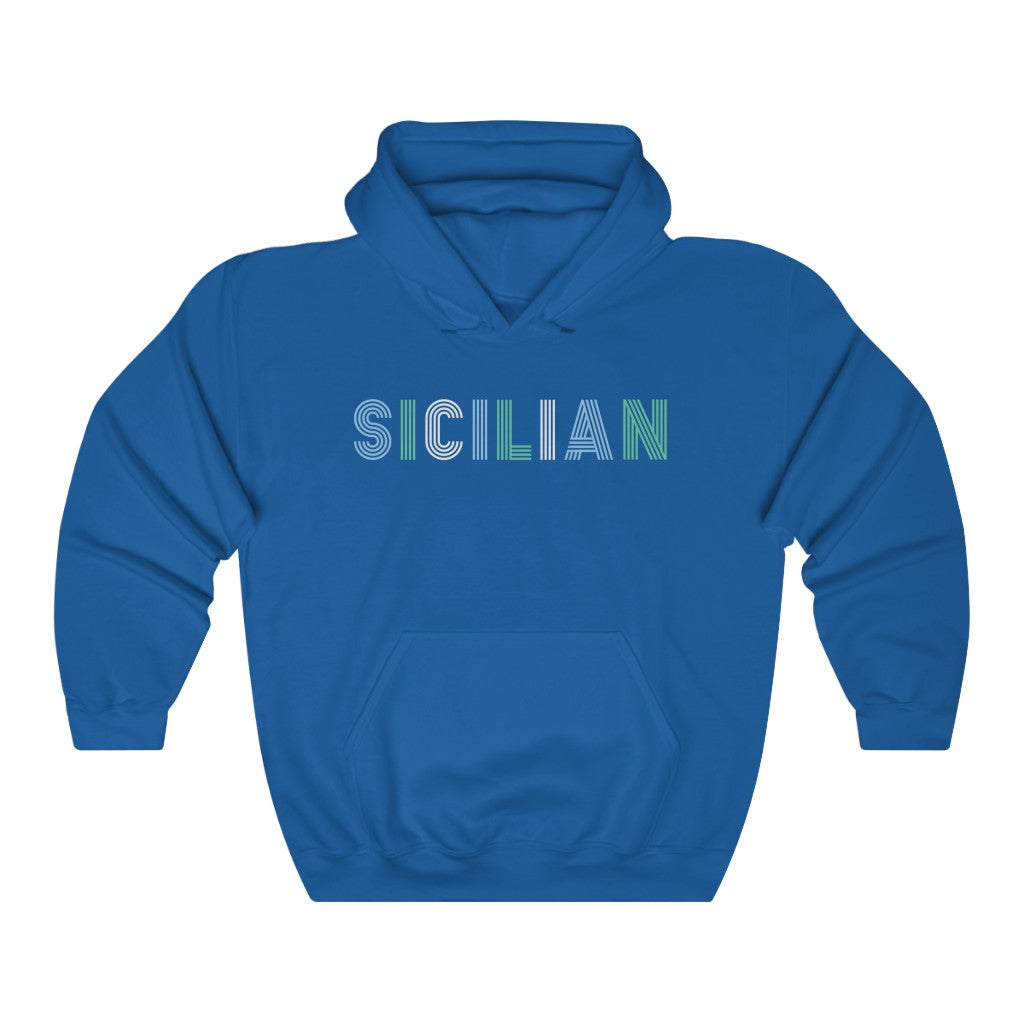 Sicilian Italian Heritage Shirt | Sicily World Travel Gift | Unisex Hooded Sweatshirt
